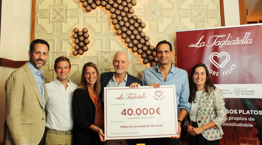 La Tagliatella Celebra El Primer Aniversario De Su Iniciativa ‘Cuore Felice’ Entregando La Aportación De 40.000€ Para Investigación Al Cima Universidad De Navarra