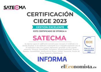 SATECMA Obtiene El Certificado CEIGE A La Gestión Excelente
