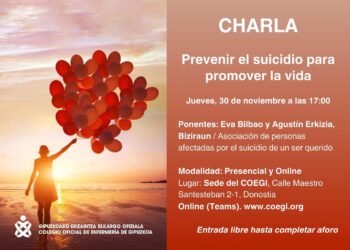 El COEGI Acoge Este Jueves La Charla «Prevenir El Suicidio Para Promover La Vida», En Colaboración Con Biziraun