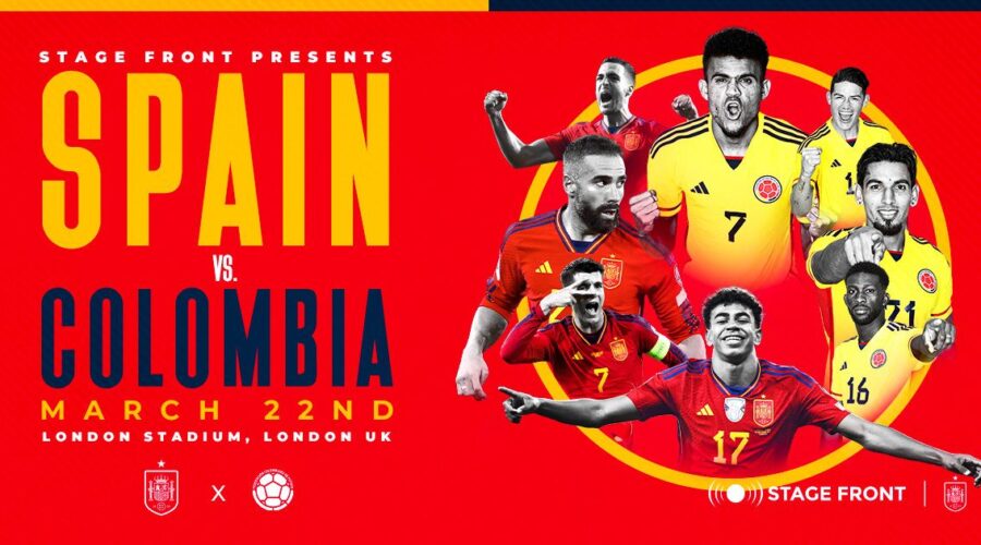 Stage Front Anuncia Un Partido Amistoso Entre España Y Colombia En El Estadio De Londres